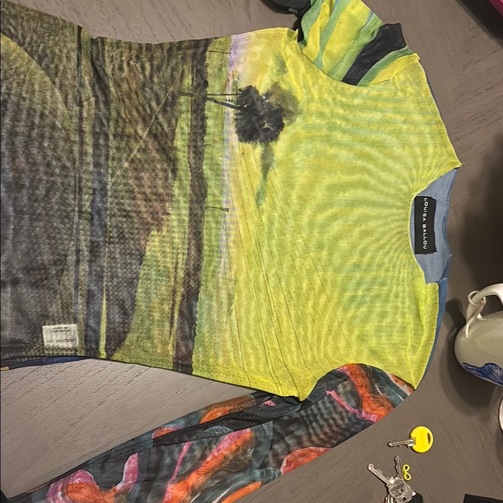 Colorful Graphic Long Sleeve Top